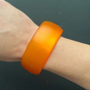 Chunky orange bangle bracelet vintage mod